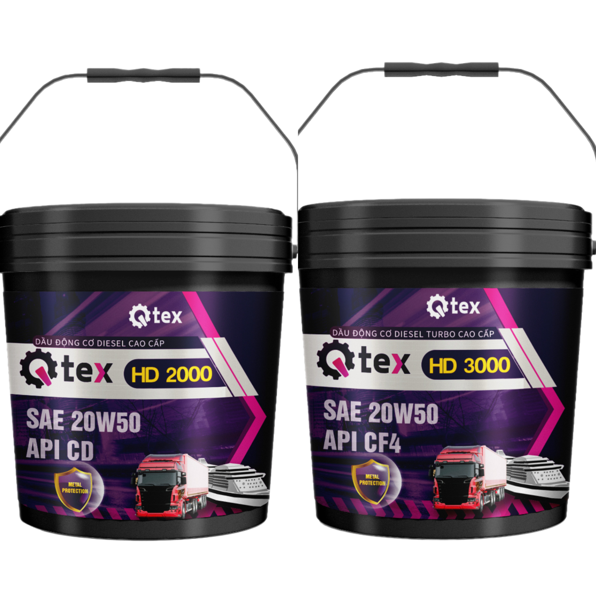 Dầu nhớt động cơ Diesel 20W50 Qtex