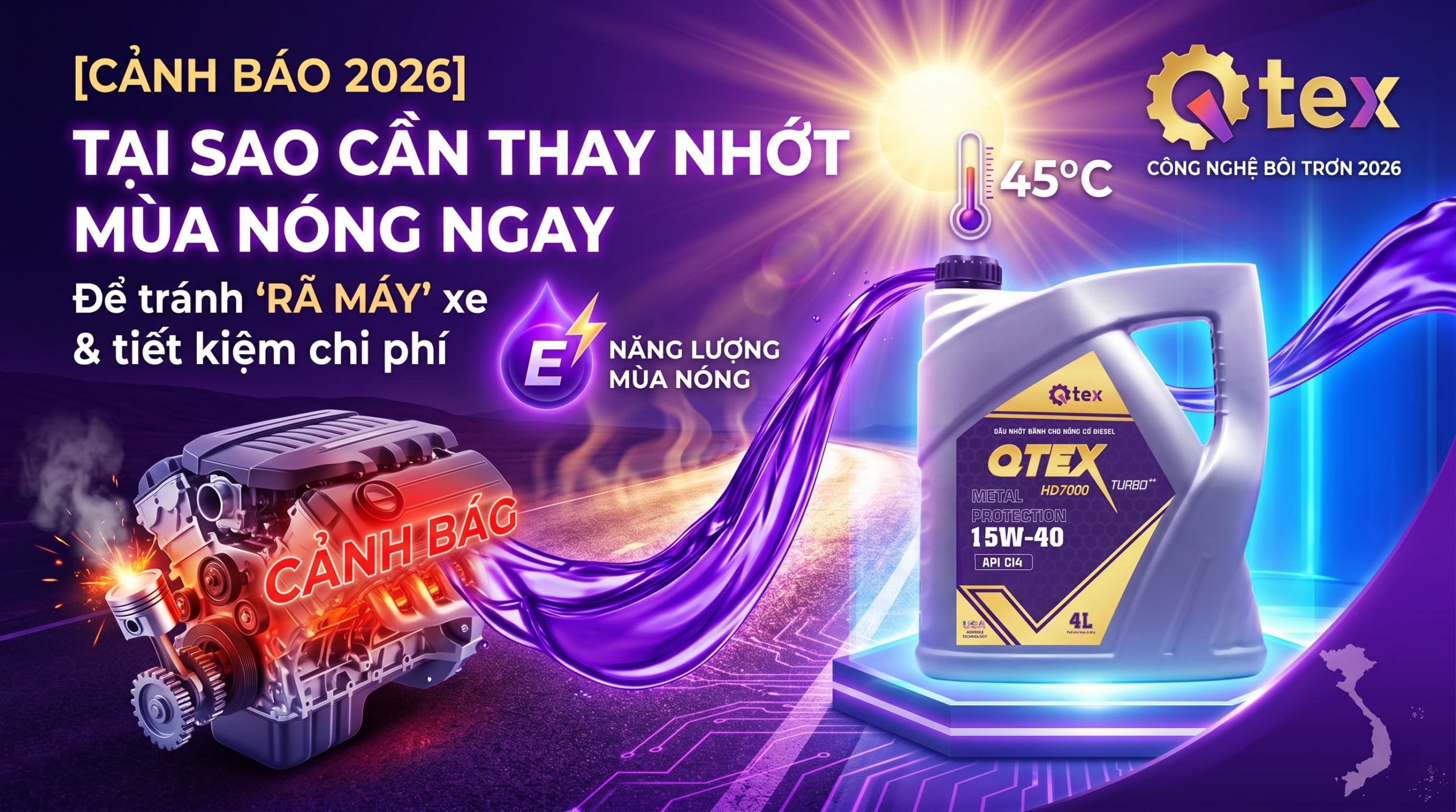 [CẢNH BÁO 2026] Tại Sao Cần Thay Nhớt Mùa Nóng Ngay Để Tránh "Rã Máy"?